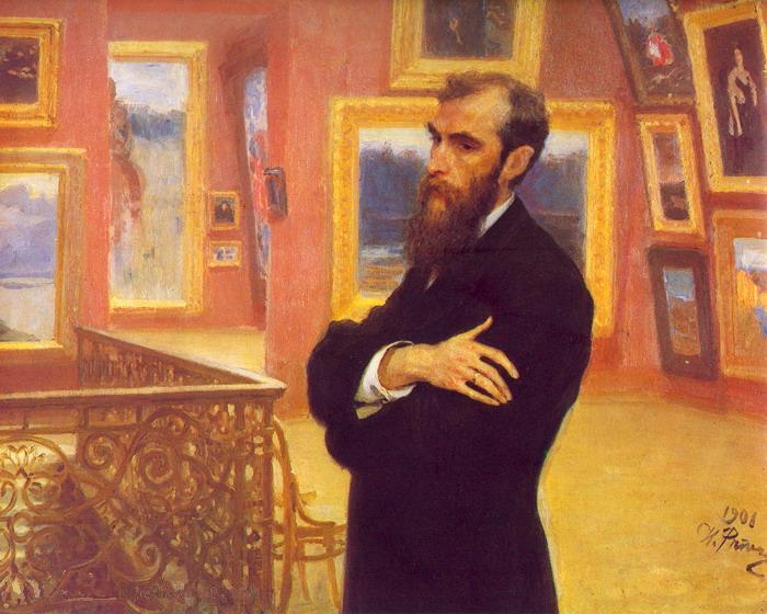 llya Yefimovich Repin Portrait of Pavel Mikhailovich Tretyakov China oil painting art